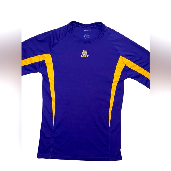 LSU Tigers, Size Medium Dri-fit Tshirt, purple & Gold, SEC, vintage - Picture 1 of 6
